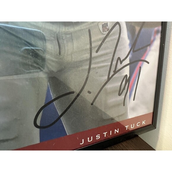 New York Giants Signed Photo NFL Football Osi Umenyiora Justin Tuck Framed 24x36 - Picture 3 of 5